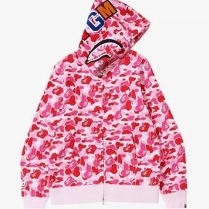Light pink BAPE hoodie adults large (Bathing Ape)